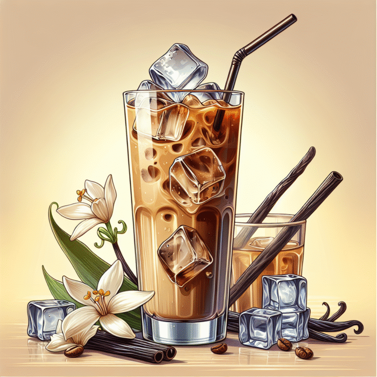 quick and simple vanilla iced coffee recipe